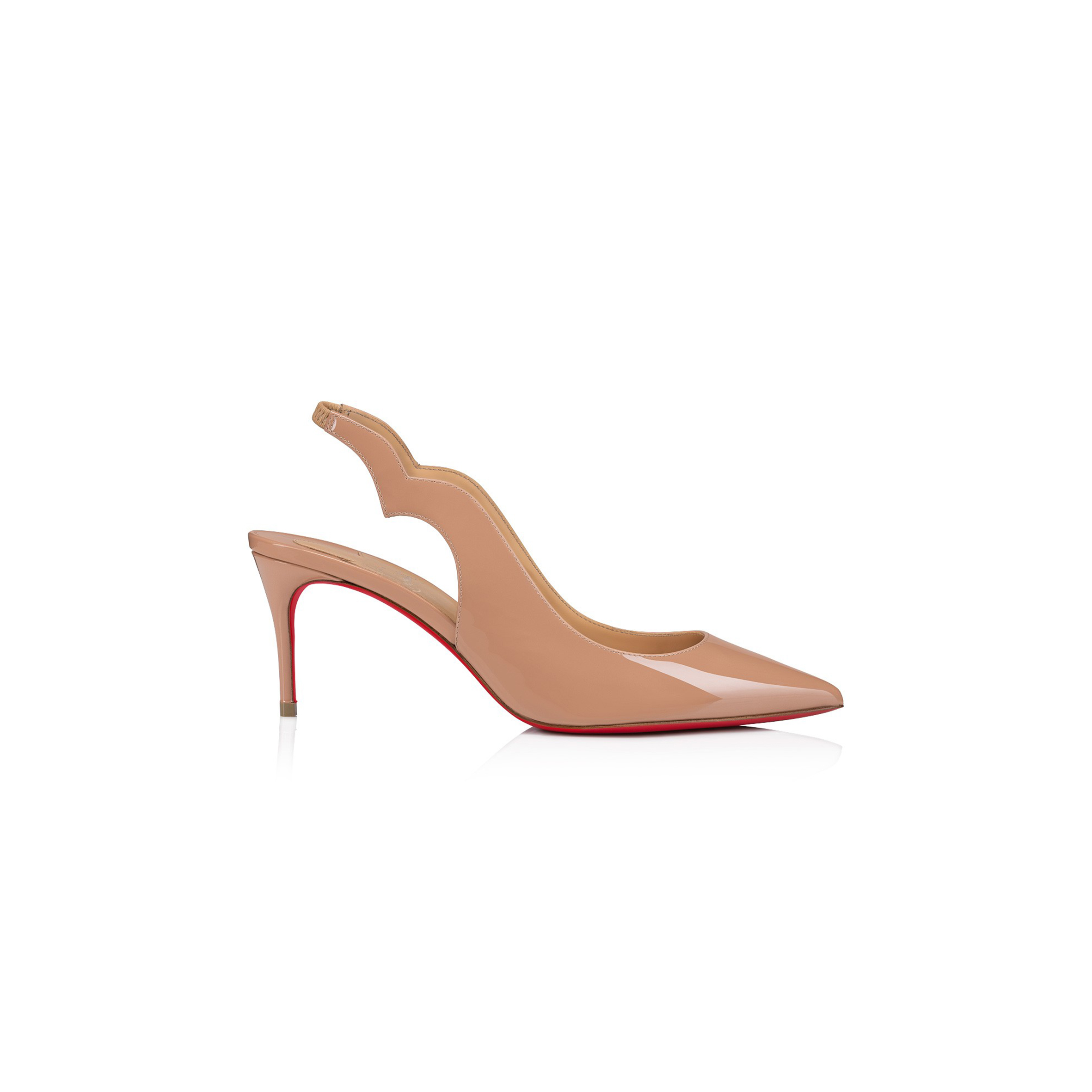 Ch**an louboutin hot chick sling 70 mm slingback pumps-patent leather-blush-women 3230045n295